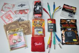 1 x Assorted Guitar Lot - Includes Grover Strap Locks, Fender Wrist Band, Ernie Ball Polish Clot,