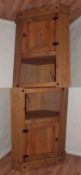 1 x Corner Book Case/ Display Case. Maximum Diagonal Width Approx. 75cm.