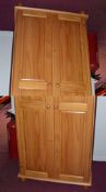 1 x Sol Pine 2-Door Wardrobe with Full Length Hanging Rail