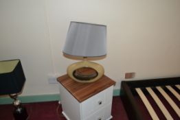 1 x Lamp. Concept For Living. Light Brown Outer Colour With Dark Brown Inside.