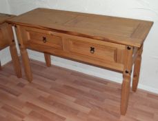 1 x Corona Mexican Pine Console Table