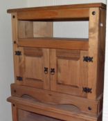 1 x Corona Mexican Pine TV Unit Corner TV/ Video Cabinet