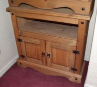 1 x Corona Mexican Pine TV Unit Corner TV/ Video Cabinet