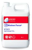 2 x Kitchen Force 5 Litre Soft Water Machine Dishwashing Liquid For Commercial Dishwashing -