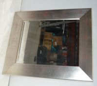 1 x Silver Mirror, 70cm x 59cm - AE015 - CL007 - Location: Altrincham WA14 - NO VAT