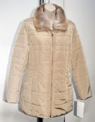 1 x Steilmann KSTN By Kirsten Womens Winter Coat - Features Detachable Faux Fur Collar - UK Size
