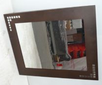 1 x Metal Frame Mirror, 50x60cm - AE017 - CL007 - Location: Altrincham WA14 - NO VAT