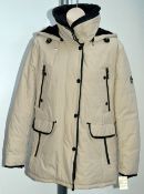 1 x Steilmann KSTN By Kirsten Womens Coat - Features Faux Fur Collar, Removable Hood And And