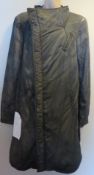 1 x Steilmann Kirsten Size 12 Womens Long Quilted Dark Green Distressed Jacket - CL210 - Ref