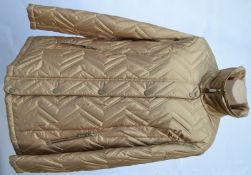 1 x Steilmann Kirsten Size 12 Womens ZigZag Sand / Gold Quilted Coat / Jacket - CL210 - Ref SC1056 -