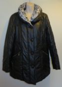 1 x Steilmann Kirsten Size 12 Womens Black Quilted Coat / Jacket - CL210 - Ref SC1012 - Location: