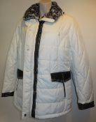 1 x Steilmann Kirsten Size 12 Womens White/Black Quilted Coat / Jacket - CL210 - Ref SC1009 -