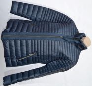 1 x Steilmann Kirsten Size 12 Womens Dark Blue Quilted Zip Coat / Jacket - CL210 - Ref SC1059 -