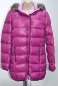 1 x Steilmann Womens Padded Coat - Colour Magenta / Pink - Features Zipped Pockets And Detachable