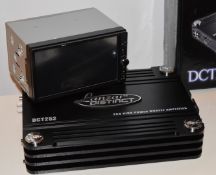 1 x Lanzar Distinct DCT252 3000w 2 Channel Full ET Class AB Vehicle Amplifier 7018B 7 Inch In-Dash