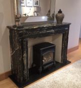 1 x Marble Fire Surround With Hearth - Dimensions: Width 156 x Depth 44 x Height 115cm, Hearth 165 x