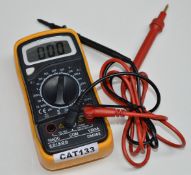 1 x Edison DM383 10ADC Multimeter With Probes - CL300 - Ref CAT133 - Location: Altrincham WA14