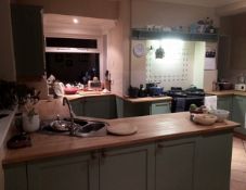1 x Fitted Kitchen With Solid Wood Worktops And Appliances - CL167 - Location: Hebden