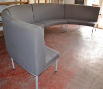 1 x Upholstered Curved Semi-circle Seating Area - From A Country Hotel & Restaurant Environment -
