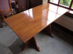 5 x Rectangular Bistro Tables - From A Country Hotel & Restaurant Environment - Dimensions: 122cm (