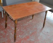5 x Rectangular Wooden Bistro Tables - From A Country Hotel & Restaurant Environment - Dimensions: