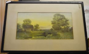 1 x Framed Print - The Melody of Earth - Depicting Delightful Country Scene - Size 52 x 33 cm - Ref: