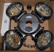 1 x Heatmaster Electric 2 in 1 Patio Heater Light - Model U3G20 - Boxed With Accessories - Ref: