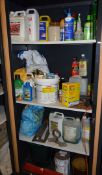 1 x Romeo Storage Cabinet With Contents - Oak Sliding Doors - Contents Include Various Cleaning