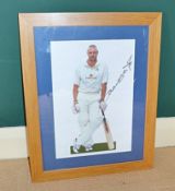 1 x Andrew Flintoff Framed And Mounted Signed Picture - From A Grade II Listed Hall In Good