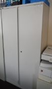 1 x Two Door Office Storage Cabinet With Three Adjustable Internal Shelve - Steel Construction -