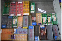 24 x Sets of Carbide Turning Inserts - Various Brands and Sizes - Full and Part Used Sets Included -