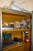 1 x Contents of Cabinet - Include Large Drill Bits, Euchner N1A Limit Switch,  Wheel Marking Gauge
