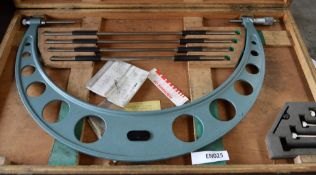 1 x Mitutoyo Outside Micrometer - Includes Presentation Case and Accessories as Pictured - Made in