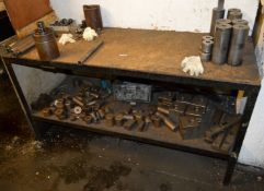 1 x Steel Frame Workbench With Undershelf  INCLUDES CONTENTS - CL202 - Ref EN084 - Location: