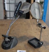2 x Desktop Magnifying Glasses - CL202 - Ref EN269 - Location: Worcester WR14
