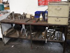 1 x Steel Frame Workbench With Undershelf  INCLUDES CONTENTS - CL202 - Ref EN105 - Location: