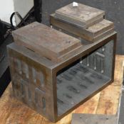 1 x Machinist Cast Iron Angle Plate Cube - Engineering Tools - Size 46 x 30 x 31 cms - Also Includes