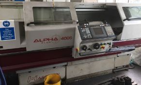 1 x Alpha 400S Plus CNC Flat Bed Lathe - Location: Worcester WR14