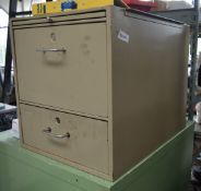 1 x Two Draw Steel Drawer Unit - CL202 - Ref EN109 - Location: Worcester WR14