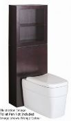 1 x Vogue ARC Series 2 Back to Wall TOILET PAN CISTERN UNIT With Additional Top Shelf Unit - OAK