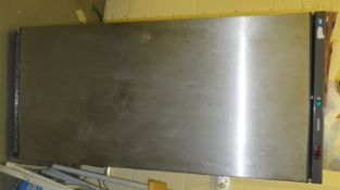 1 x Iarp Silver Fridge - 1702mm x 770mm x 720mm 521 litres - No key but currently unlocked - Ref: 01