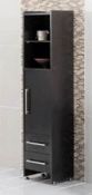 1 x Vogue ARC Series 2 Upright TALL BOY Bathroom Cabinet - WENGE FINISH - Manufactured to the