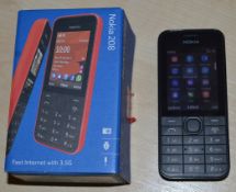 1 x Nokia 208.1 RM-948 Mobile Phone - Unused Boxed Stock - Box Opened But Contents Unused - Includes