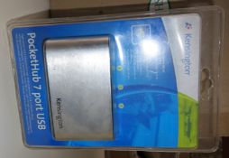 4 x Kensington PocketHub 7-port USB Hubs - Ref: DRT0135 - CL185 - Location: Stoke-on-Trent ST3 - RRP