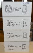 4 x Commercial Drop Down Toilet Roll Dispensers - New and Boxed - CL185 - Ref DRT0074 - Location: