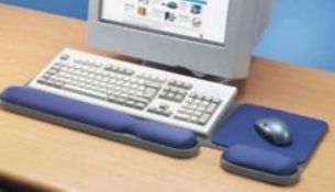 3 x Kensington Adjustable Extended Gel Keyboard and Mouse Platforms - Height Adjustable For