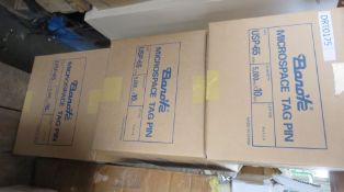 3 x Cases of Banok Microspace Tag Pin 65mm - Ref: DRT0175 - CL185 - Location: Stoke-on-Trent ST3 Ea