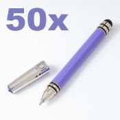 50 x ICE LONDON App Pen Duo - Touch Stylus And Ink Pen Combined - Colour: PURPLE - MADE WITH