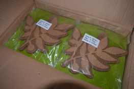 24 x Plaid Cork Stamp Leaf Cluster Packs - Includes 1 Box of 24 - Natural Cork - Approx Size of Each