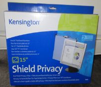 9 x Kensington Flat Panel Privacy Filter for 15